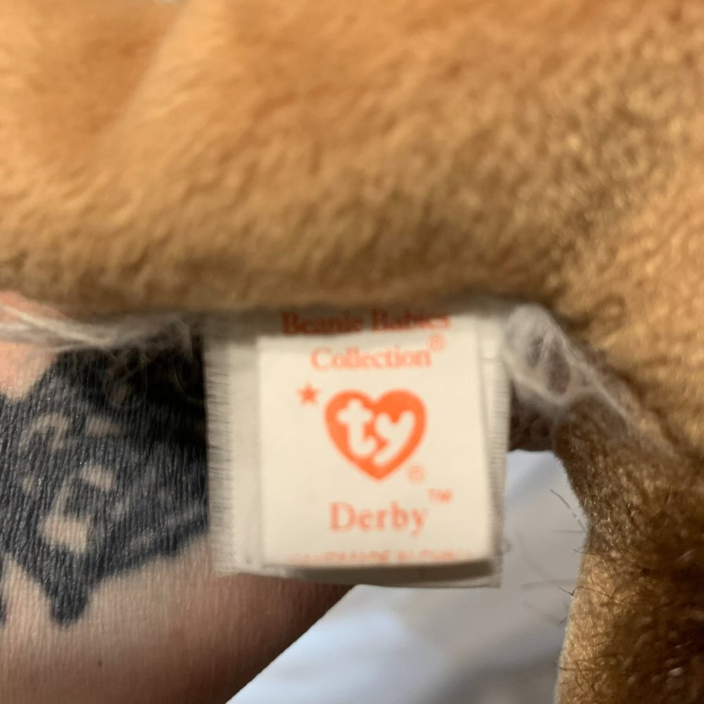 Ty Beanie Baby Derby the Horse with Star Coarse Mane 1995 - Picture 5 of 10